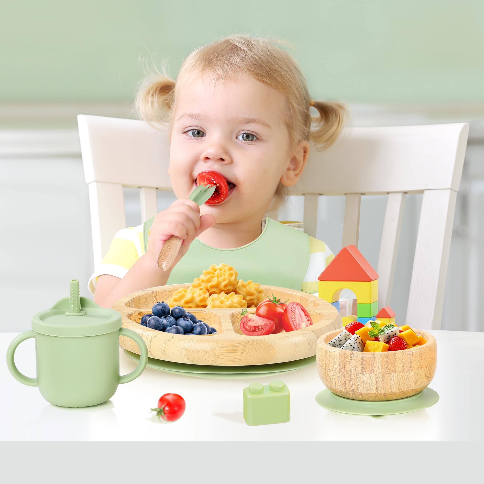 Assiette Creuse / Bol à Ventouse Avec Couvercle Pour Bébé - Multicolore - Marque Urban