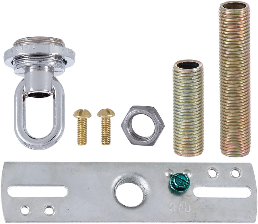 B&P Lamp® Rounded Ceiling Light Canopy Plate Kit (Nickel)