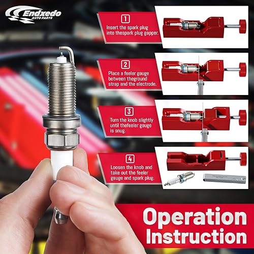 Miniatura 3 de Endxedo Herramienta universal para huecos de bujías compatible con la mayoría de bujías de 0.394in, 0.472in, 0.551in, 0.630in (rojo)
