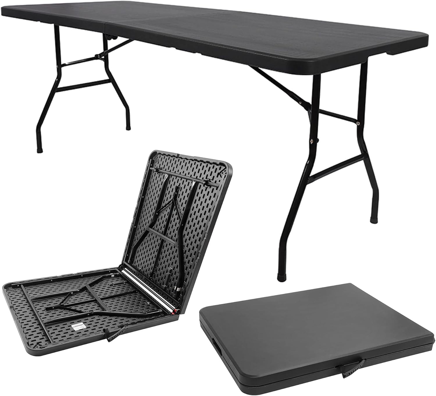 LoriEr Folding Table 6ft Portable Heavy Duty Plastic