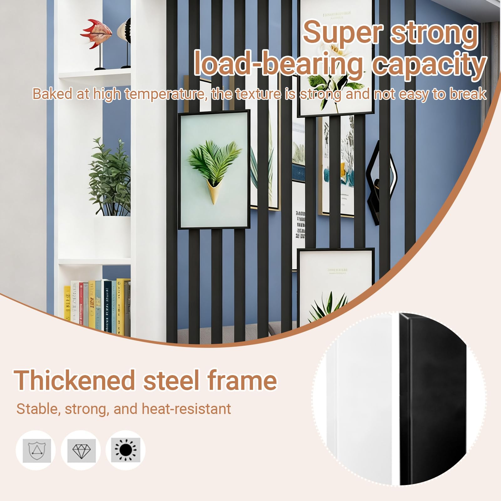 Divisorio per ambienti in legno schermo privacy contenitore con cassetti | Libreria aperta autoportante in legno a griglia, ripiani aperti multilivello(White+Black,100CM/39.4IN)