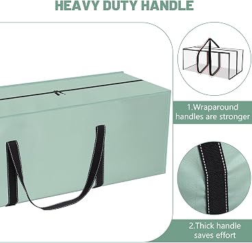Dntorx 4 Pack 120L Moving Bags and Storage Bags, Large Moving Box with Zip | PP material, waterproof, sturdy handles, L-shaped zip, max load 200 lbs, ideal for moving, dorms, travel and bedding storage