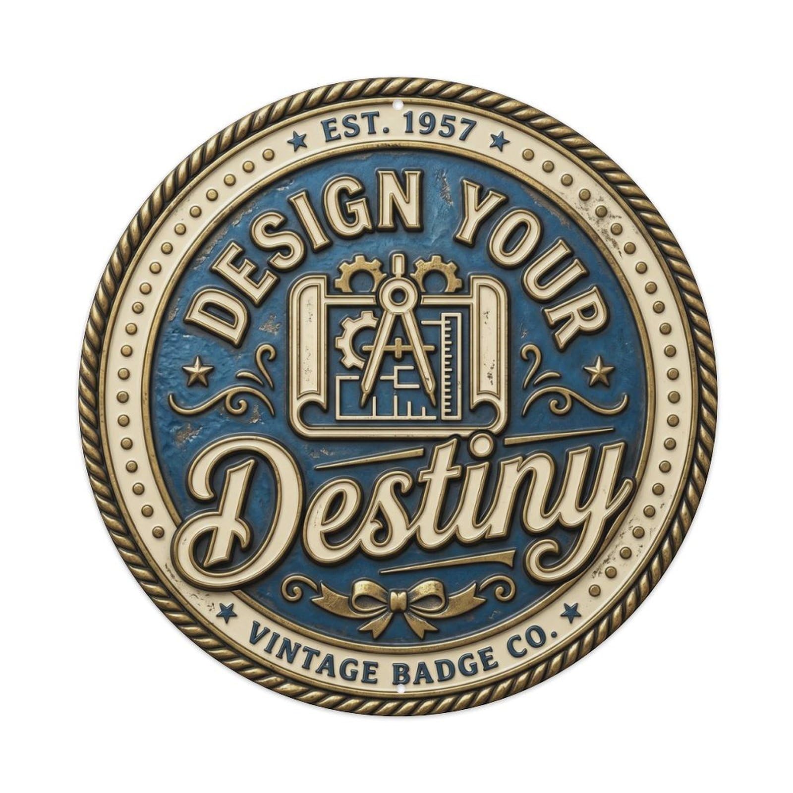 Design Your Destiny Nostalgic Workshop Retro Slogans Metal Tin Sign