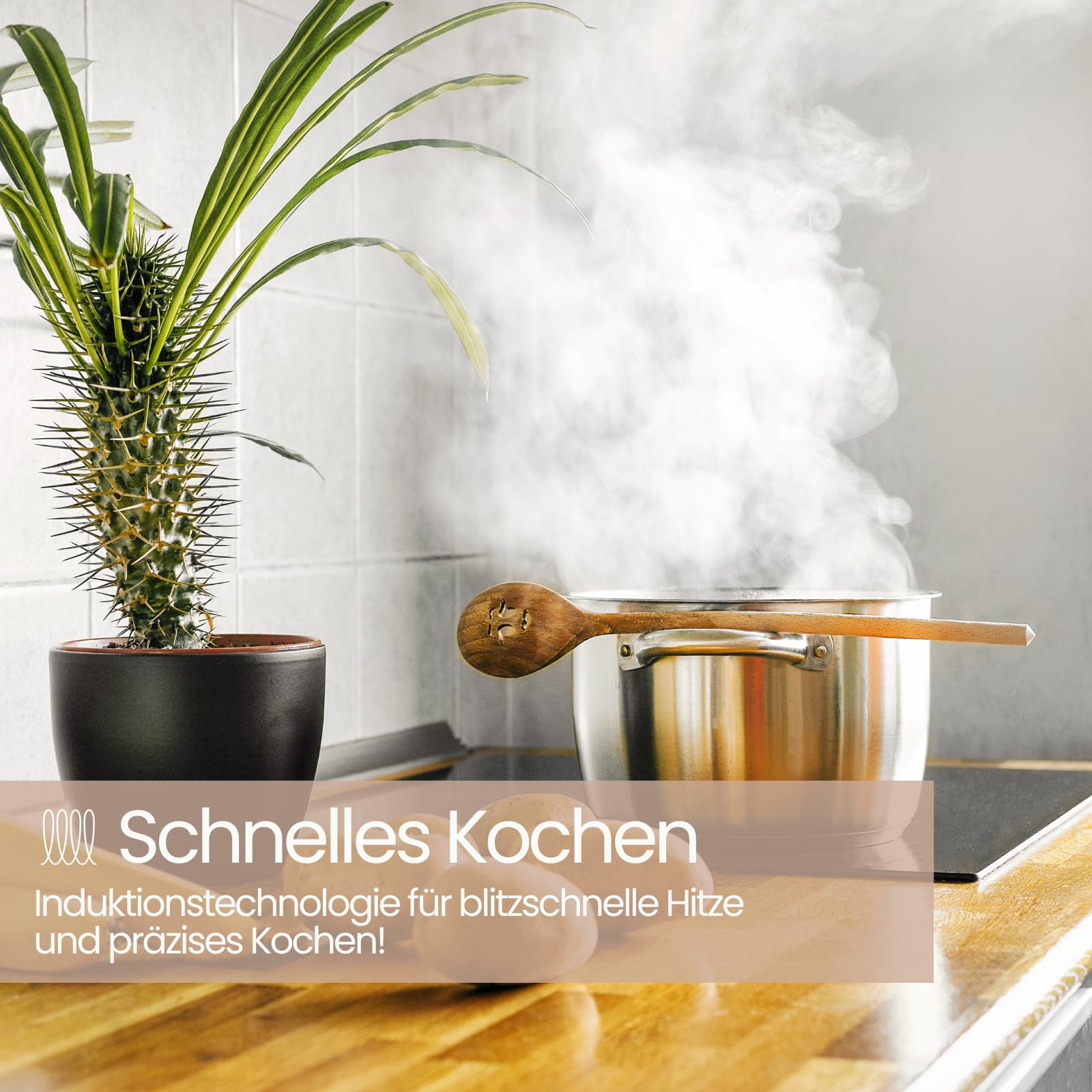 Steba IK 60 E Einbau-Induktionskochfeld 28 cm Glas-Keramik 10 Leistungsstufen Touch Control 2000 Watt