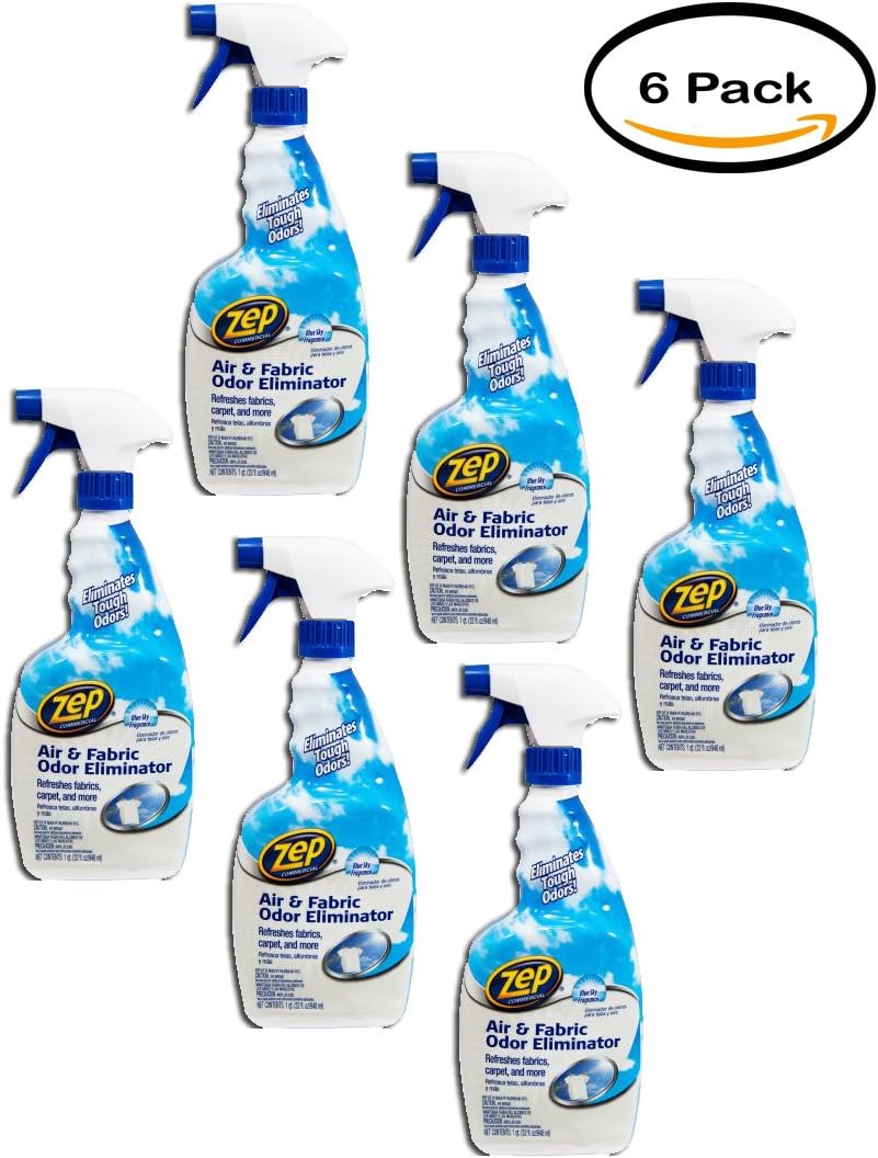 PACK OF 6 Zep Air & Fabric Odor Eliminator, 32 fl oz