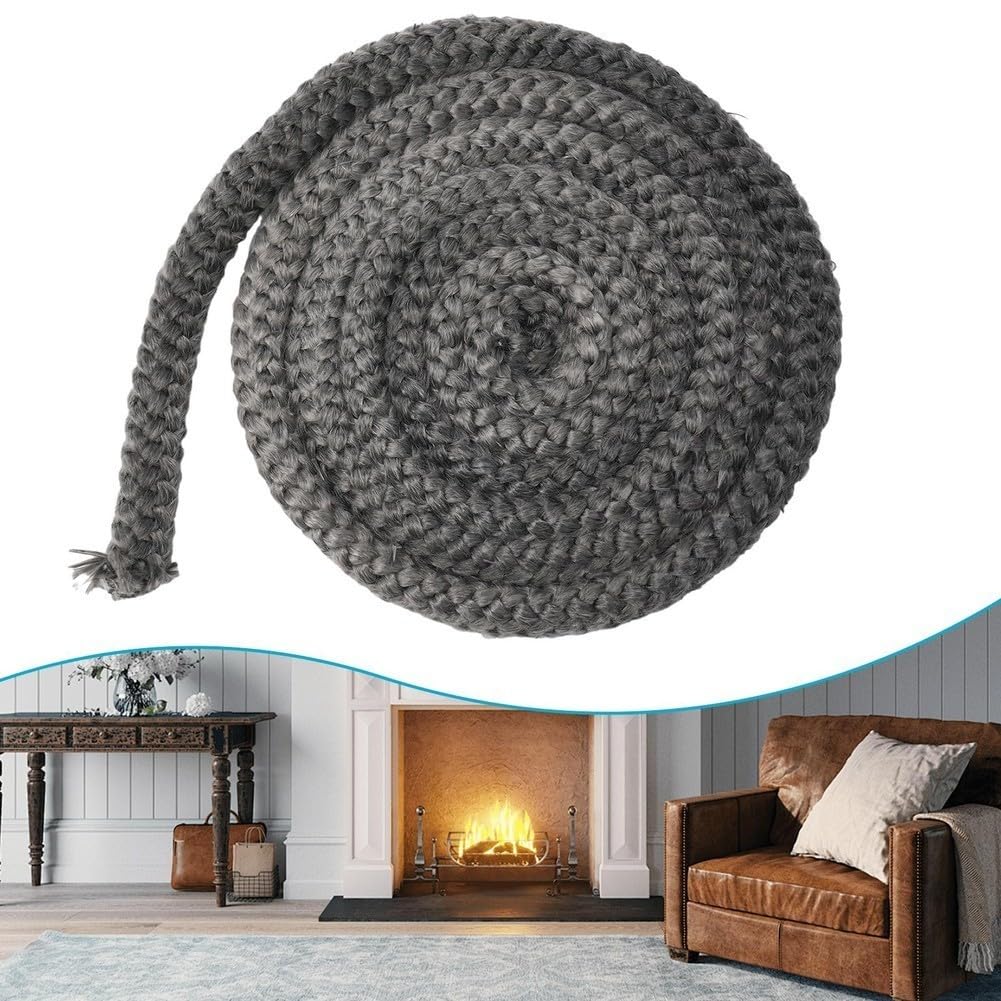 Corda resistente al calore, Corda in fibra di vetro resistente al calore 20mm*(2-2,5) m Caldaia Camino industriale Guarnizione Stufa a legna(20mm*2m)