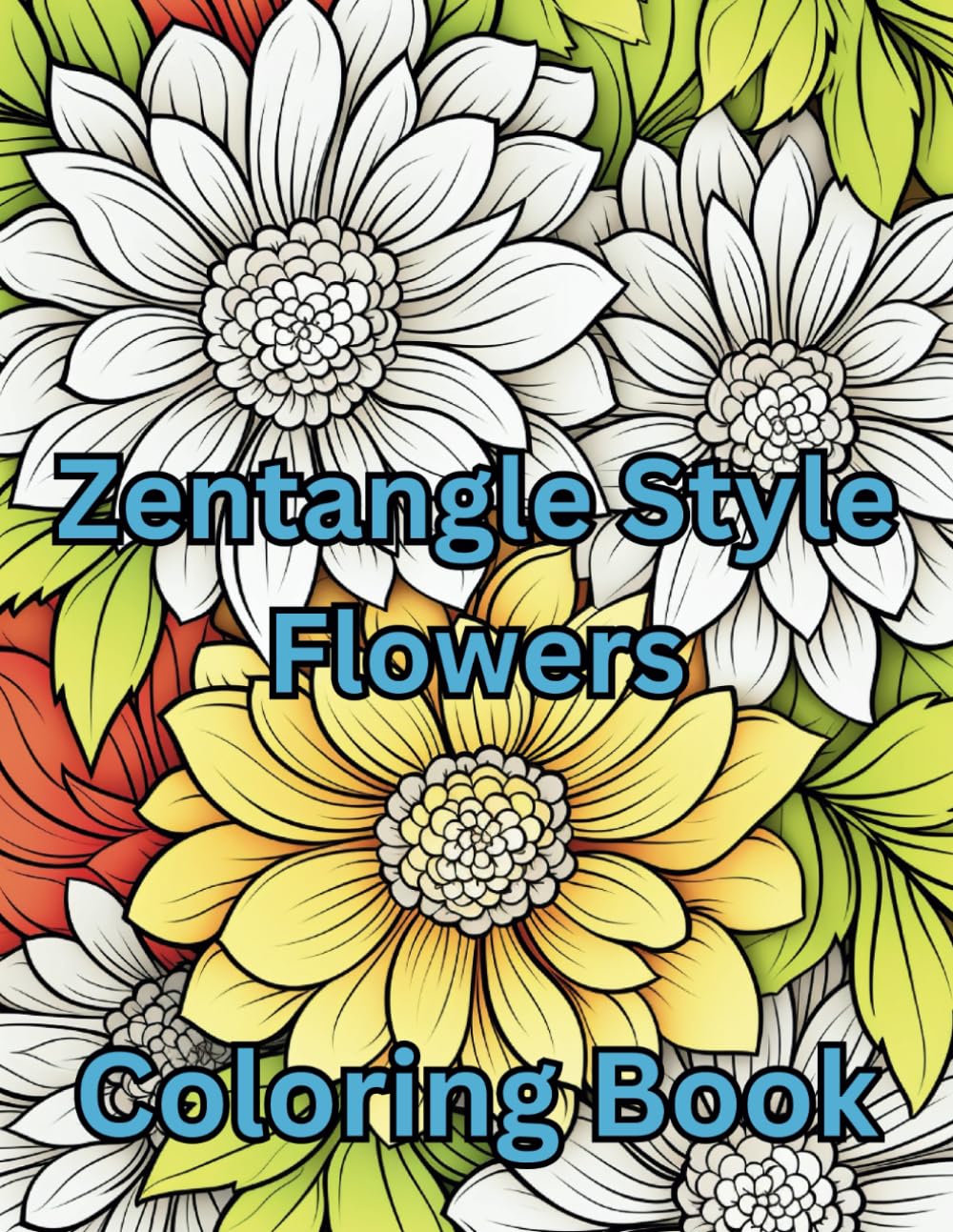 Zentangle Flowers Zentangle Colored Flowers Stock Illustrations