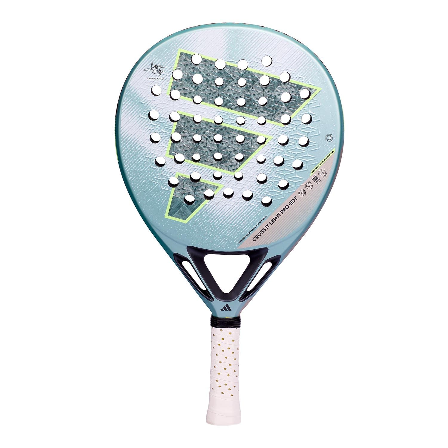 Pala de Padel adidas Cross It Pro EDT 2026 Marta Ortega, Azul, Forma Redonda, Goma eva Soft Energy, Fibra Carbon aluminized 24k
