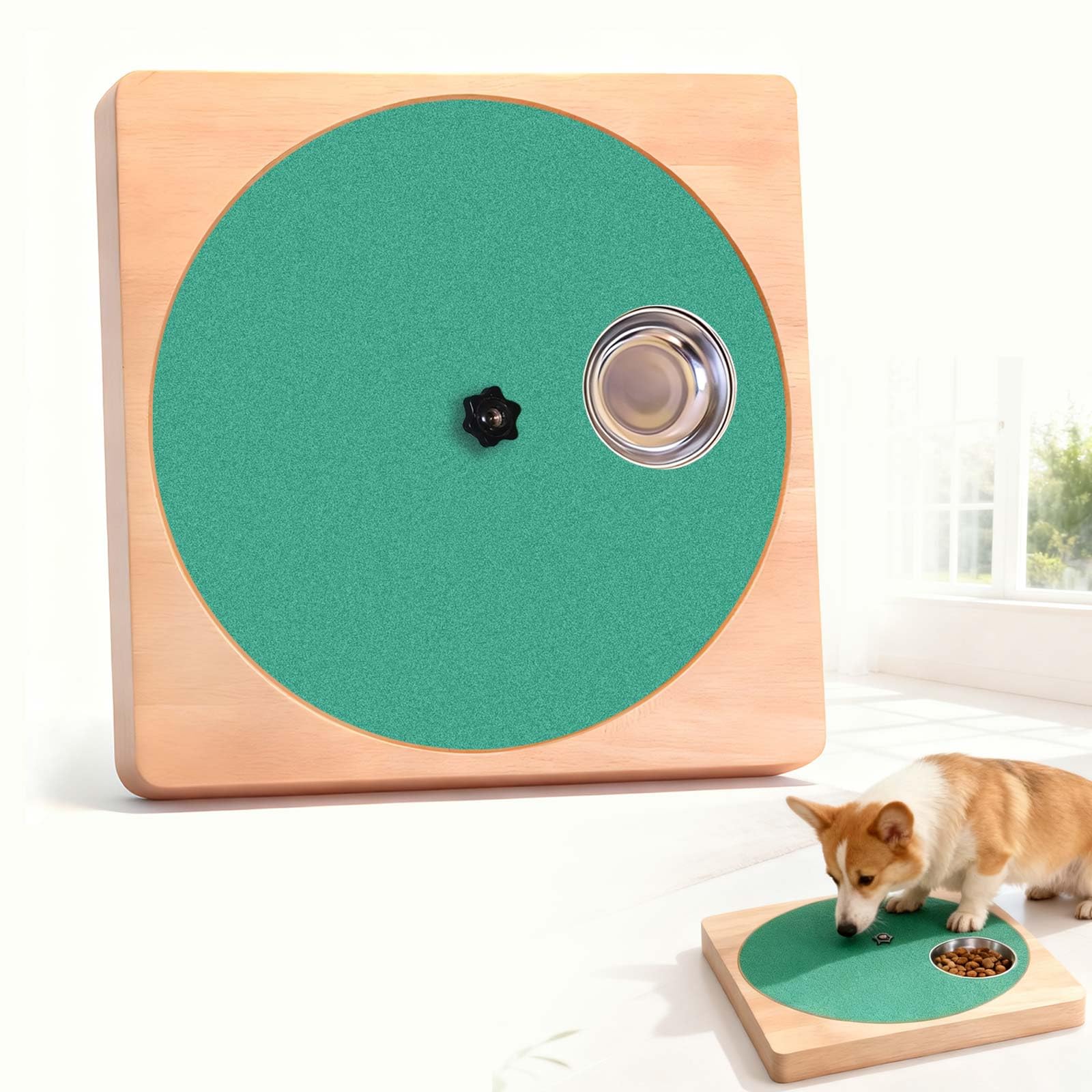 QICIKRASE Wooden Interactive Dog Nail File Scratch Board