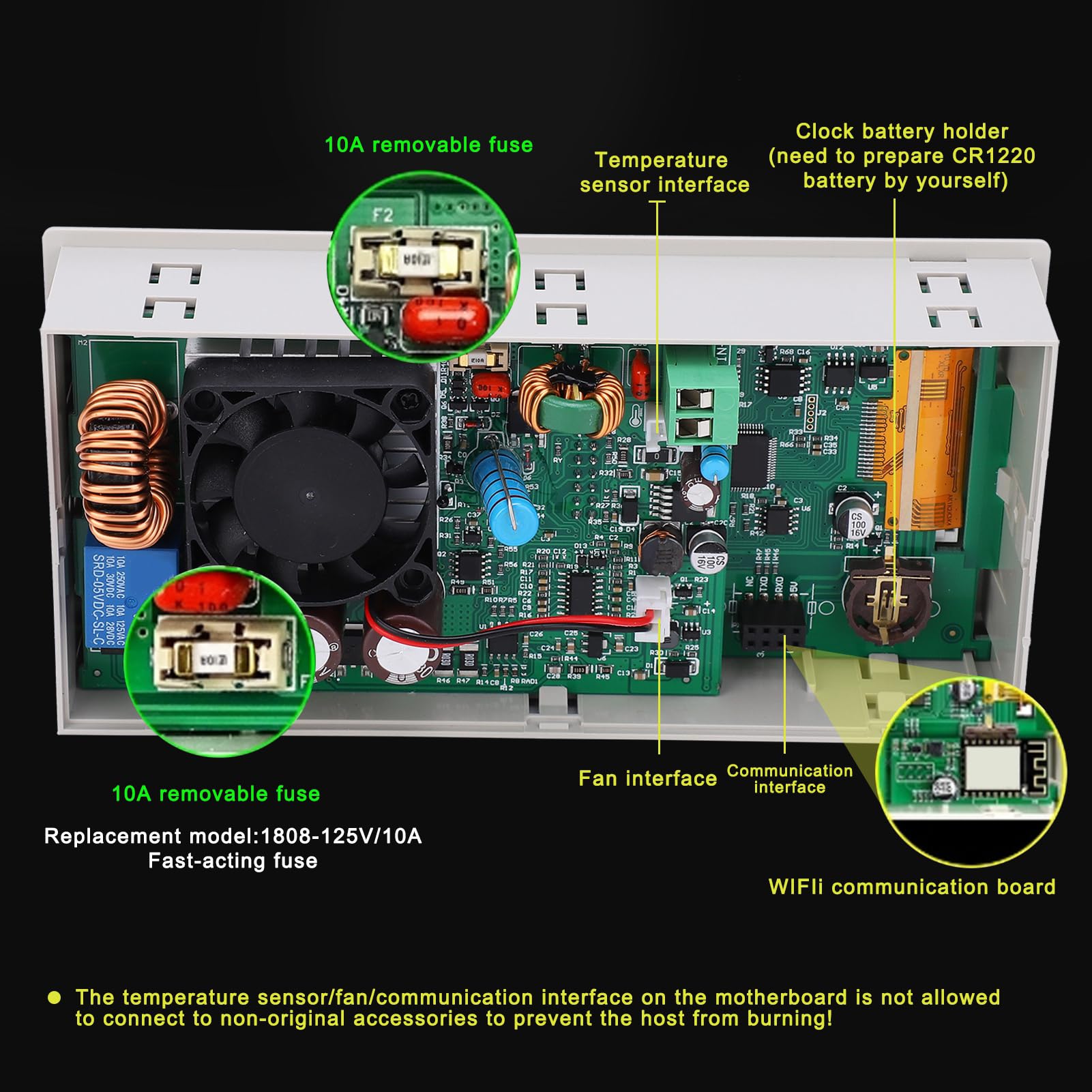Alimentatore CC regolabile Adattatore regolatore di tensione display LCD da 2,4 pollici con funzione di archiviazione dati per laboratori e manutenzione elettronica Materiale ABS (RD6006)