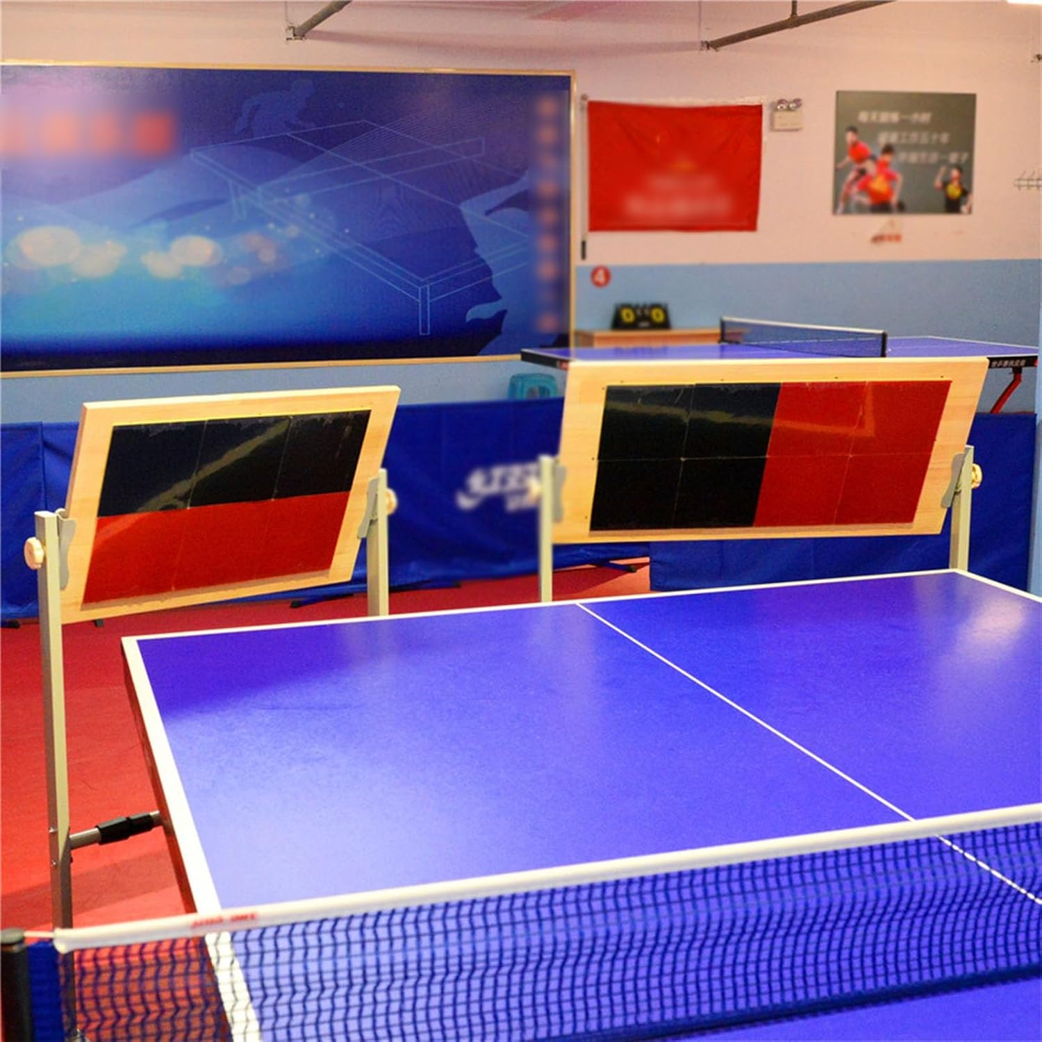 Table Tennis Return Board,Height Adjustable Ping Pong Rebounder,Portable Self-Study Training Device,for Home Gyms School