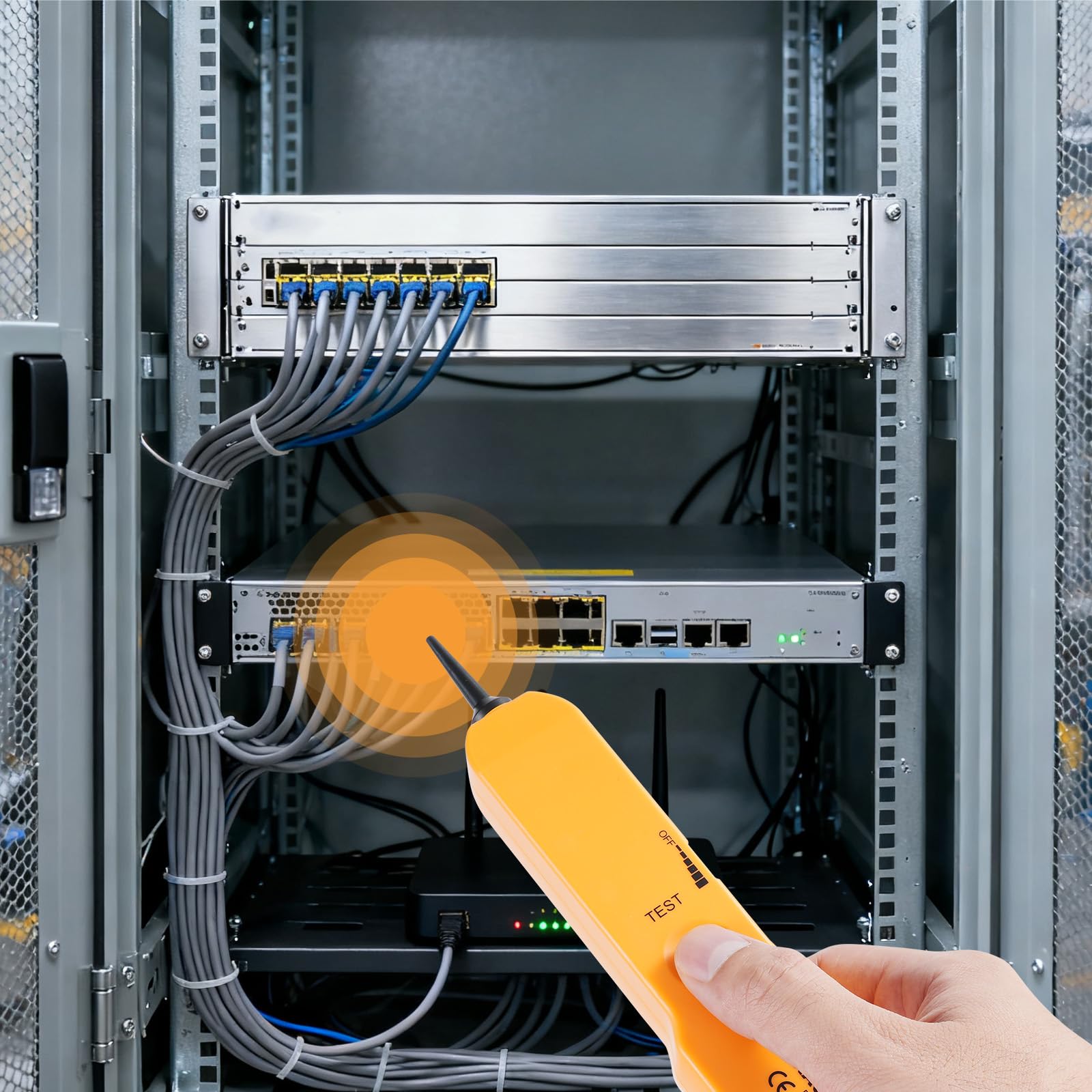 ARCELI Localizzatore di cavi multifunzione e tester di rete, con generatore di suono, per tracciare cavi, test di continuità, linee telefoniche e ricerca di rottura dei cavi, anti-interferenza