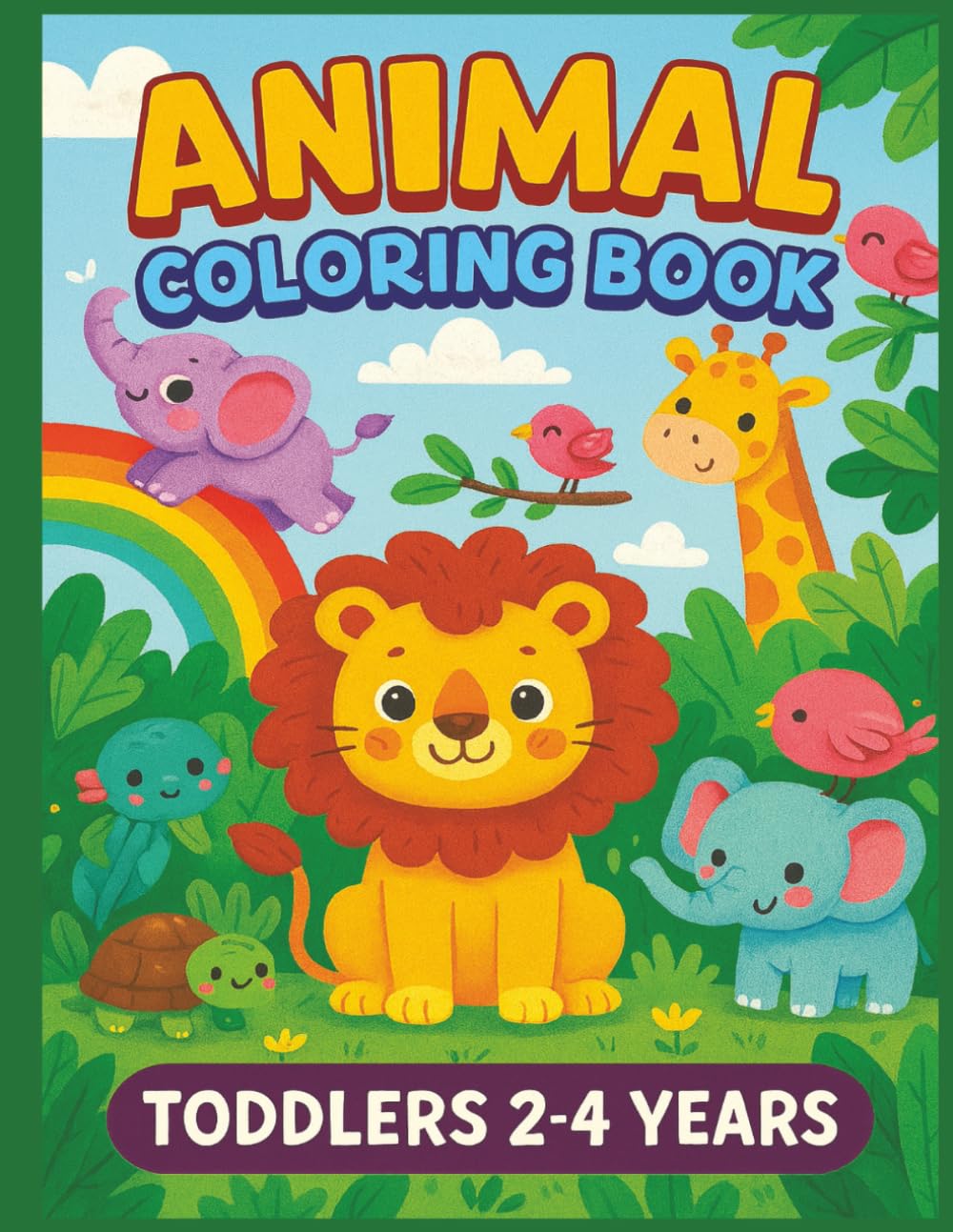 Animal Coloring Book: Toddler Animal Coloring Book Ages 2–4: Big, Simple, and Fun Designs for Early Learning