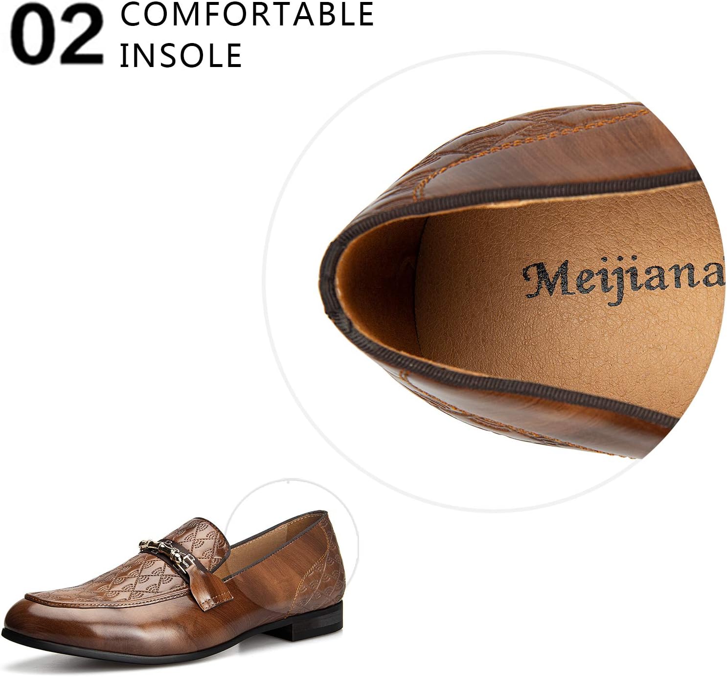 Meijiana Mens Shoes - Black Suede Loafers for Men with Metal Buckle, Rubber Sole, Fashion Casual Dress, Perfect for Business, Party or Birthday - Stylish Mens Dress Shoes - Image 3