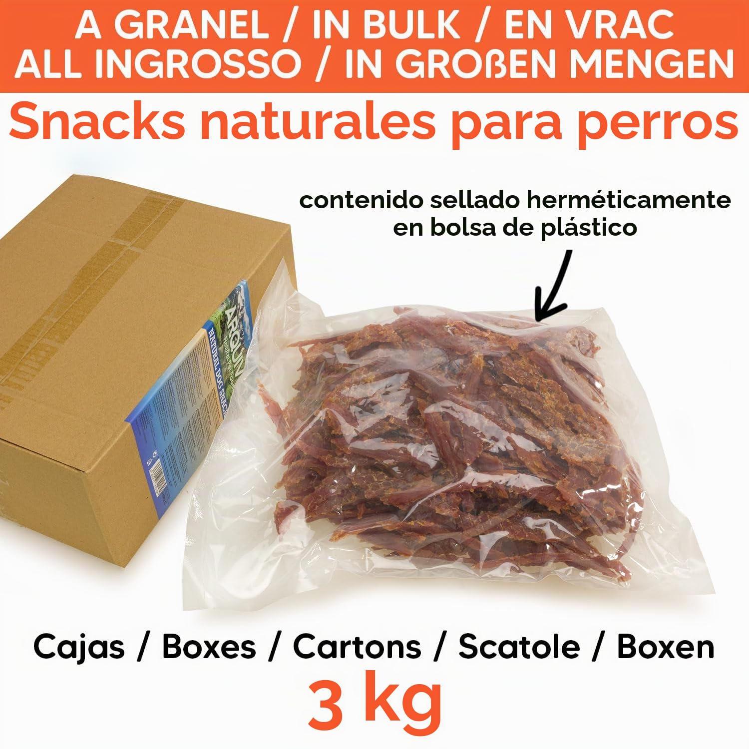 ARQUIVET - Filete de Pato (A Granel - 3 Kg) - Snacks Naturales para Perros