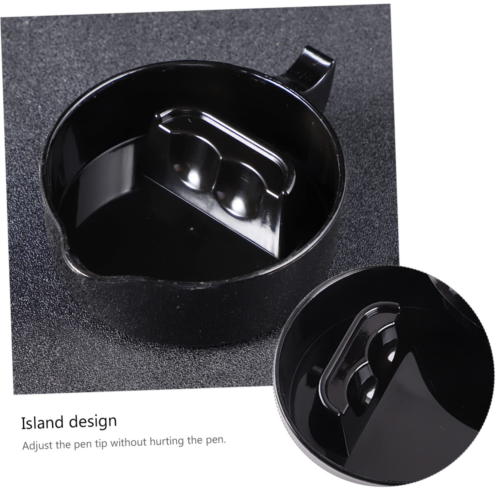 EXAOMBLE Calligraphy Water Dish Cover Multi-Functional Lid Elegant and Practical Design