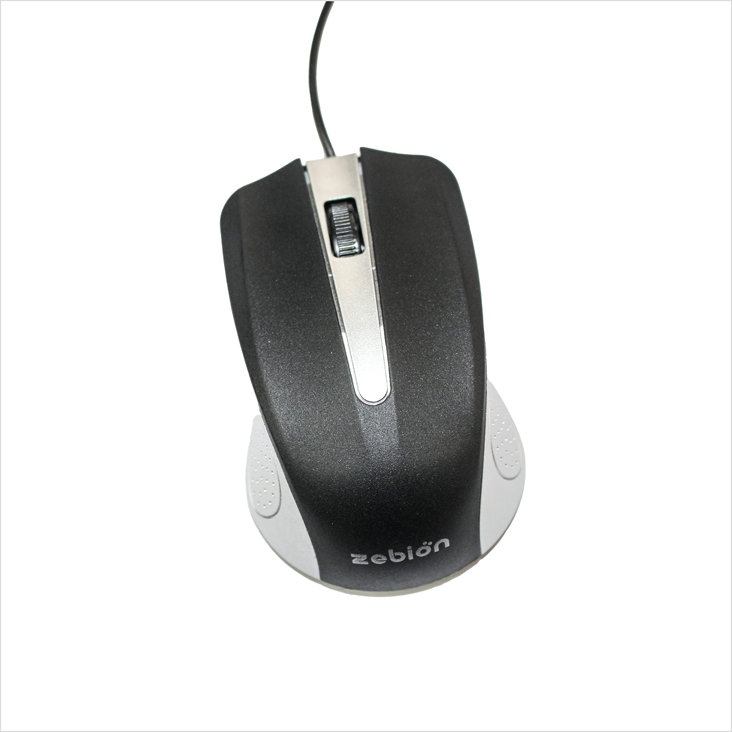 Zebion USB Mouse with Latest Optical Technology, 800 DPI Resolution, Ergonomic Design, Smooth Low-Friction Movements and Comfy Palm Fit (Rocky Mouse)-image-0
