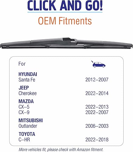 Miniatura 4 de 3 limpiaparabrisas de 24 y 20 pulgadas con limpiaparabrisas trasero de 11 pulgadas, repuesto de calidad original para Kia Sorento 2015-2011 Soul