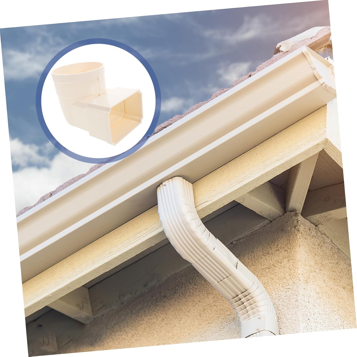 Gutter Splash Guards Concrete Downspout Extenders Rainwater Management System
