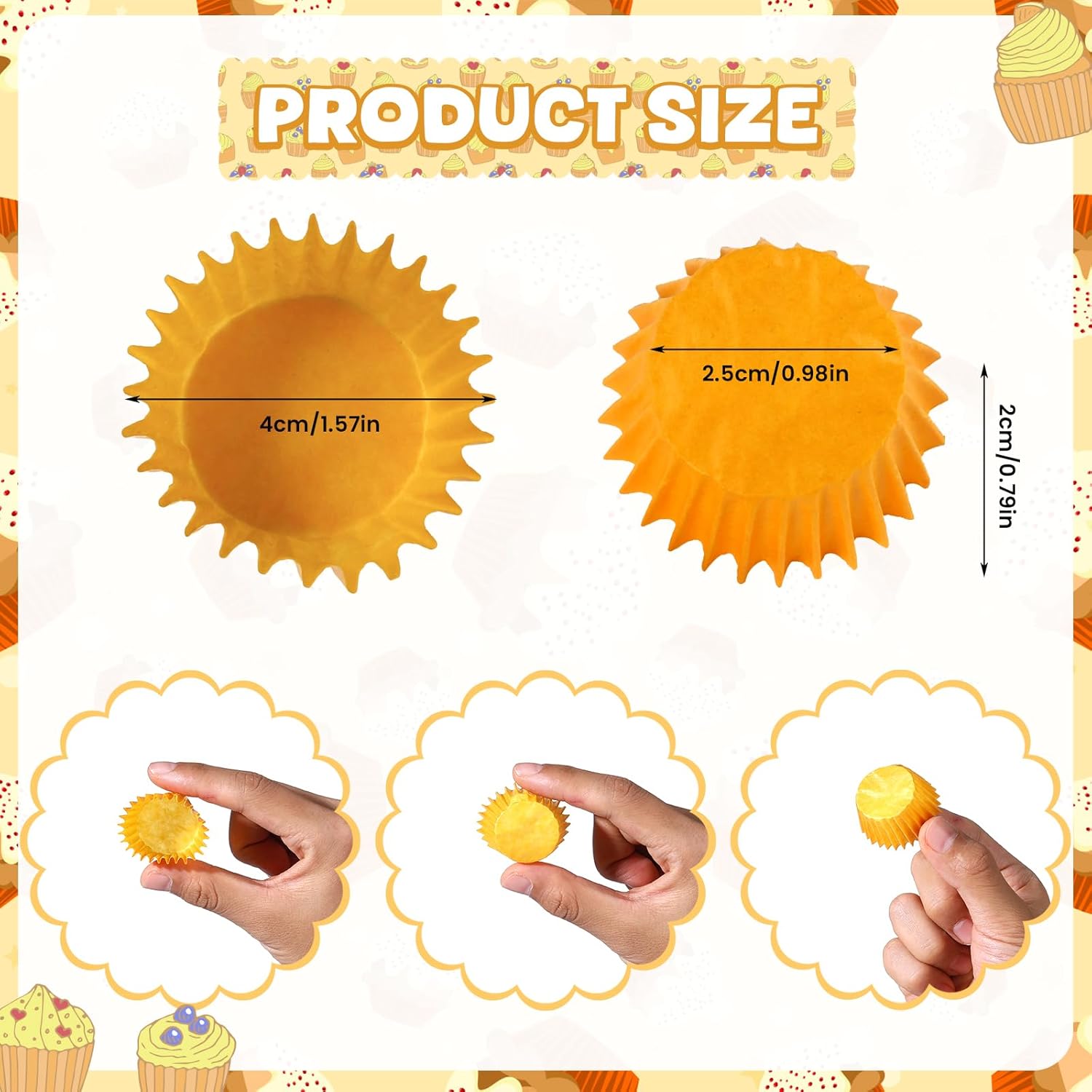 Mini Cupcake Liners Small Muffin Liners Candy Paper Cups Cupcake Wrappers