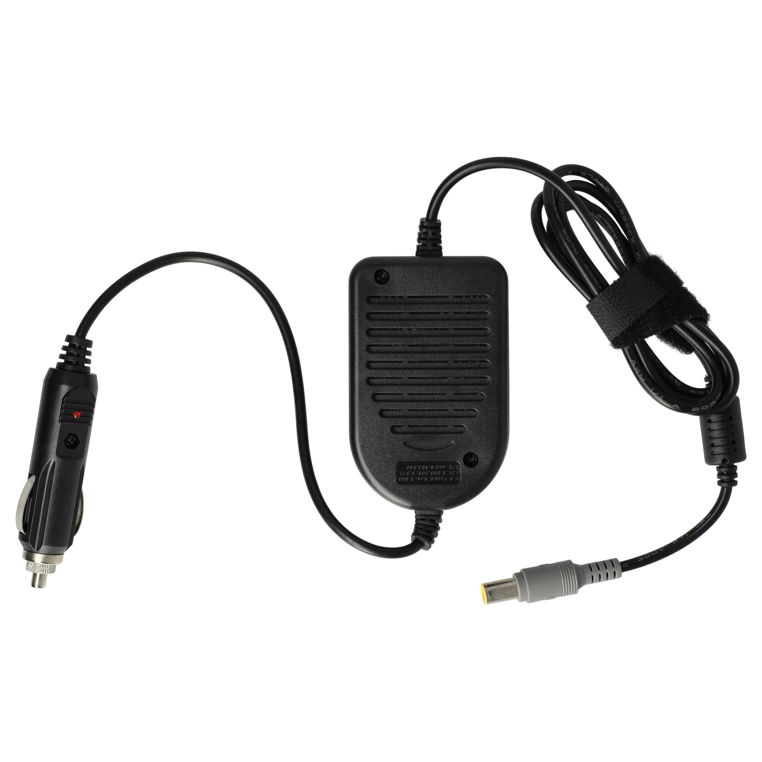 vhbw caricabatteria da auto compatibile con Lenovo ThinkPad SL500, SL410, SL300, SL400, SL510, T400 notebook - Caricatore da 12V nero 4,5 A