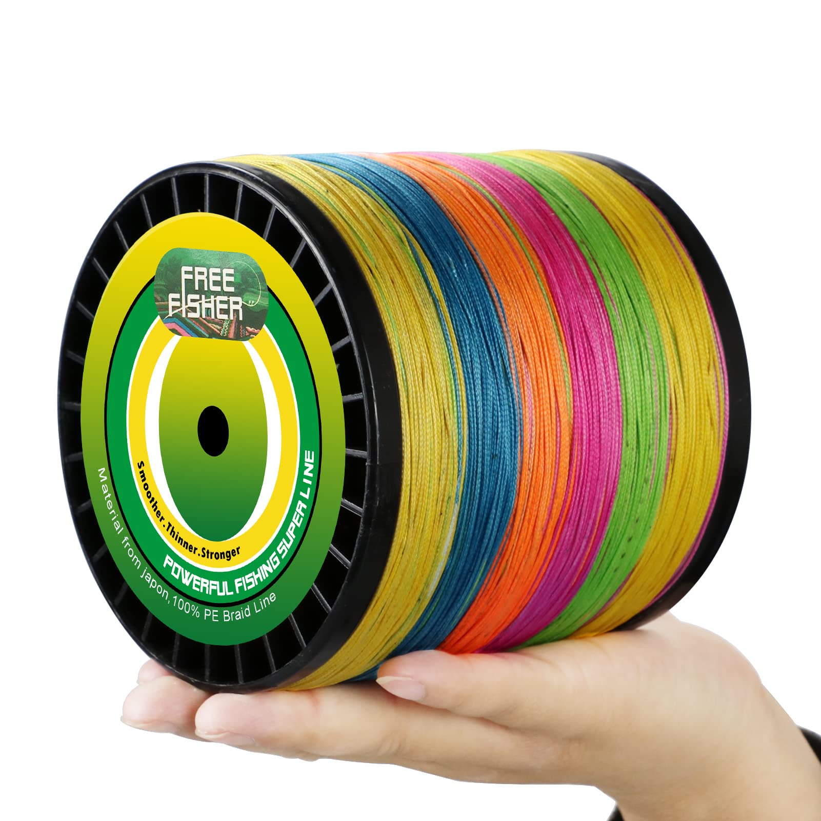 Fil de Pêche 1000M 8 brins Superpower Tresse de Pêche Résistante à l'abrasion Ligne de Pêche en PE Tressée pour Pêche Mer Riviere