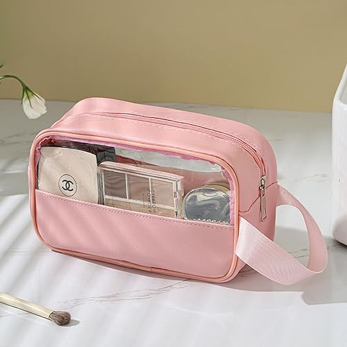Miniatura 4 de ANEMEL Neceser de viaje bolsa de lavado impermeable portátil organizador de accesorios de viaje, Rosado