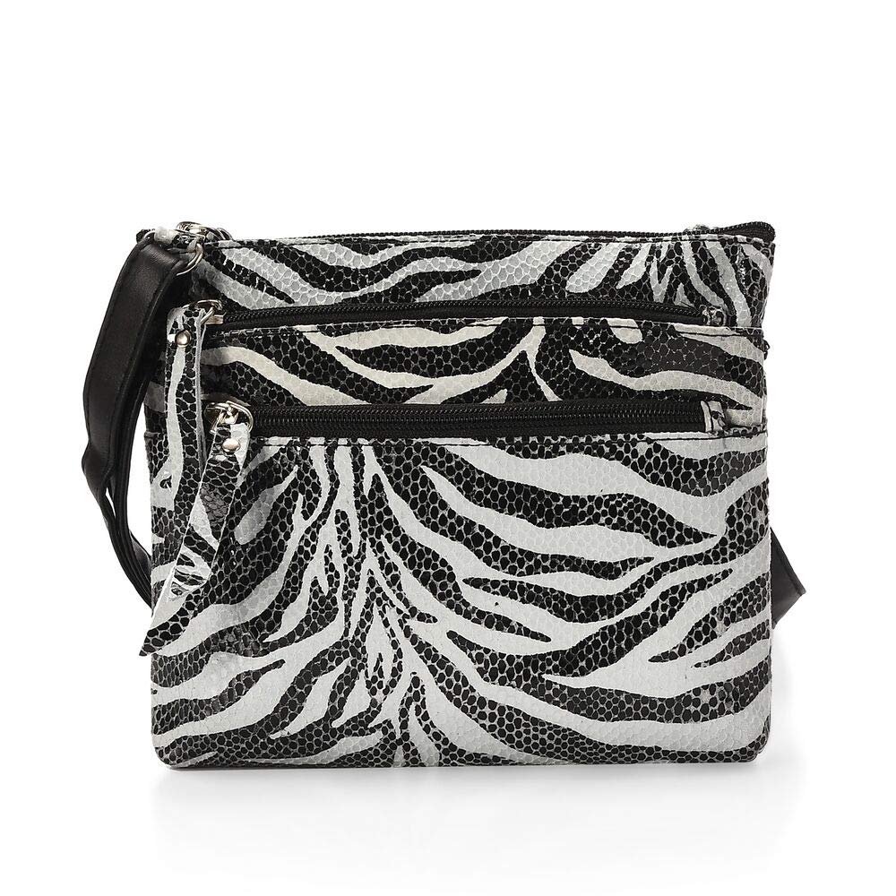 zebra print cross body bag