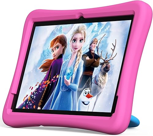 plimpton Tablet infantil mejorada 2025, tableta Android 14 de 10 pulgadas para niños con funda incluida, Octa-Core, Google Kids Space, control