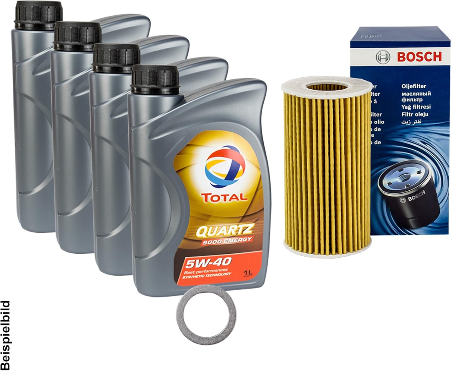Oil Filler Set Total 5 W40 4L + BOSCH Oil Filter Amazon.co.uk