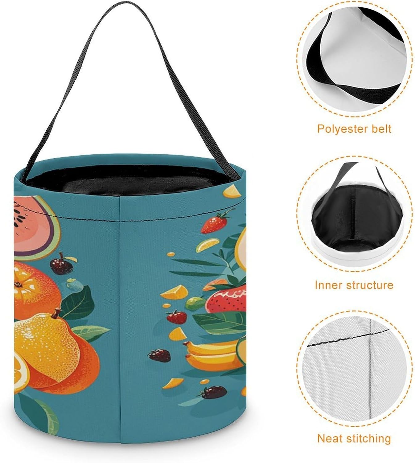 Tropical Fruit Paradise Halloween Tote Treat Bag for Trick Or Treat image 4