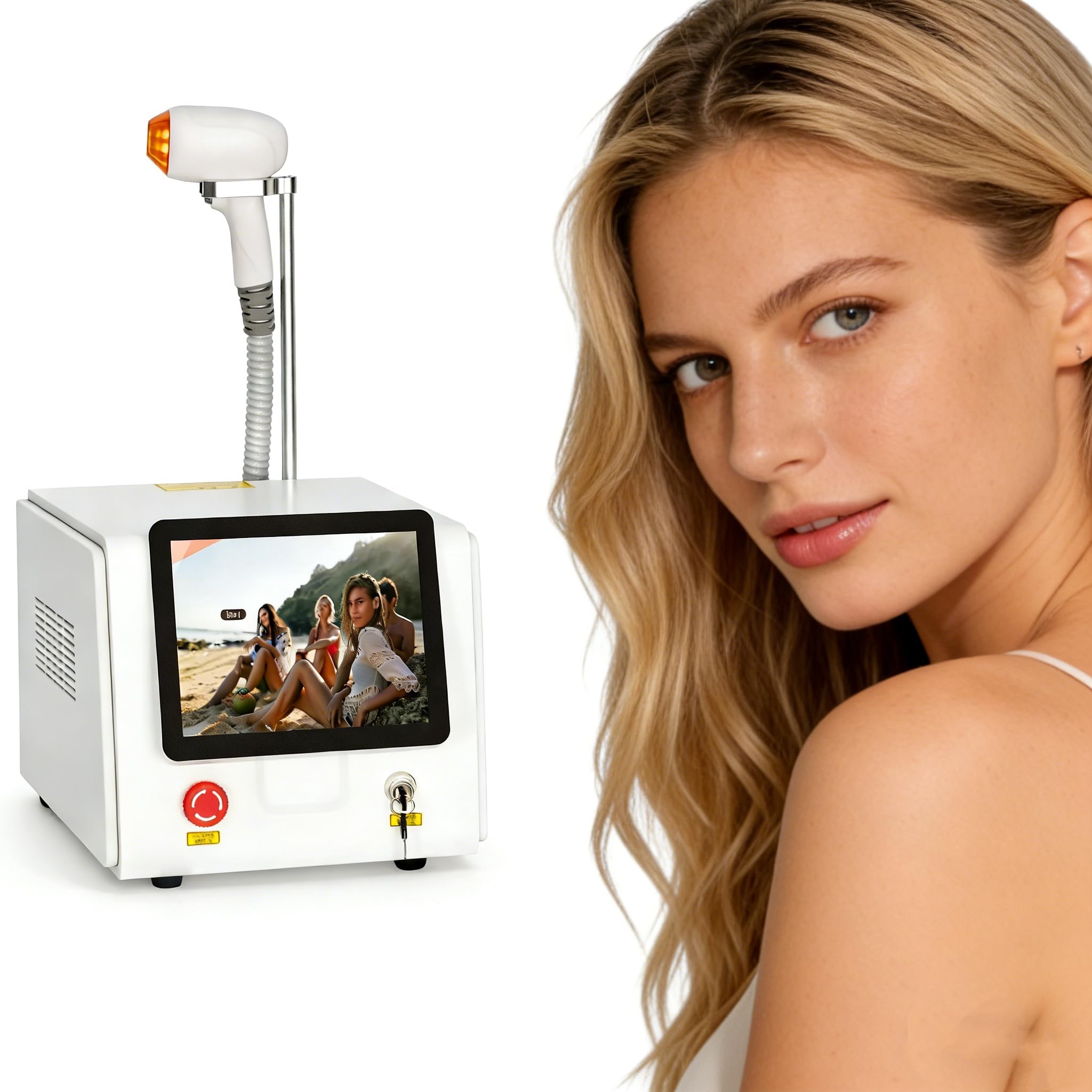10 Bars 808nm 755nm 1064nm Hair removal Machine For Whole Body Hair Reduction Personal and Commercial Use White