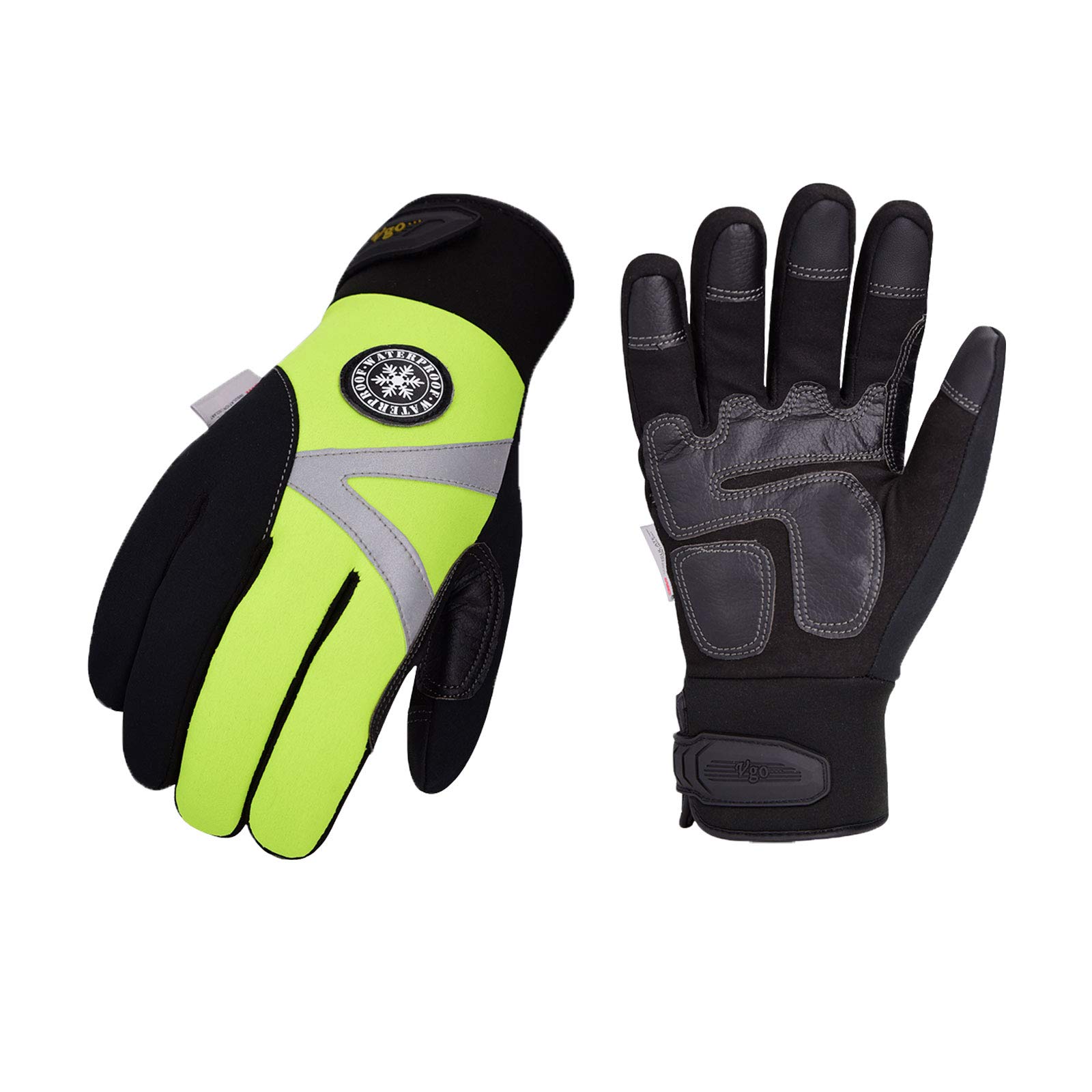 Vgo 3M C100 Lined Synthetic Leather Winter Warm Work Gloves (SL8777FW)