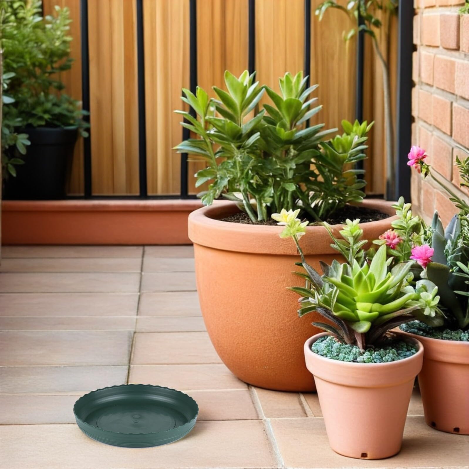 TOYANDONA 20 Piezas Platillos para Plantas Redondos Base para Macetas de Plástico Grueso Bandejas Impermeables para Jardín Interior y Exterior Protección Antigoteo para Plantas