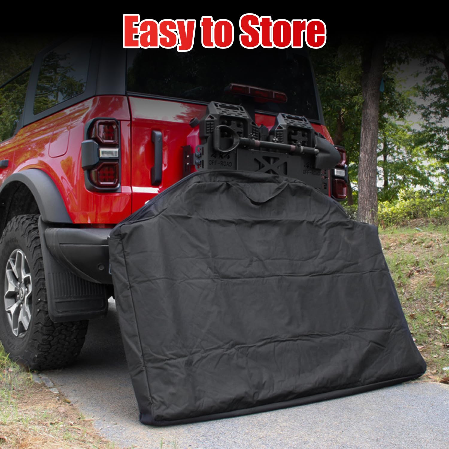 Bolsa de almacenamiento rígida compatible con Ford Bronco 2024 2023 2022 2021, compatible con accesorios Bronco de 4 puertas, panel de techo sobre asiento de segunda fila, bolsa de