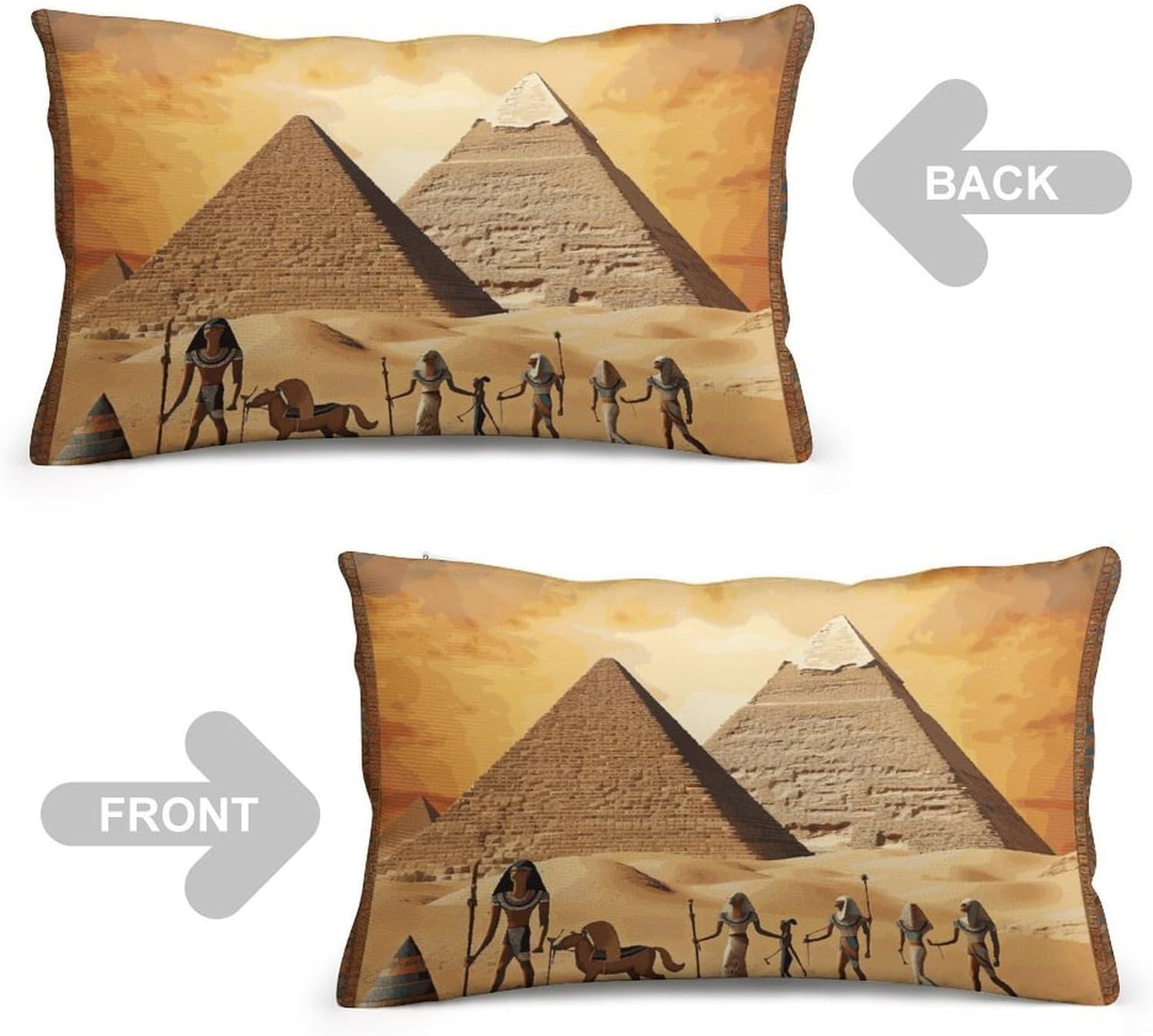 Ancient Egypt Pillow Cases Queen Size Set of 1 Soft Comfortable Throw Pillows Covers Decorative Pillowcase with Zipper Bed Cushion Covers for Couch Sofa Bedroom 8"x12"