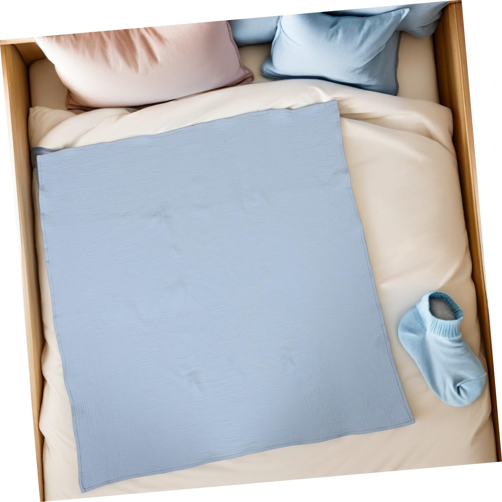 KOMBIUDA 3 Piezas Manta de Muselina para Recién Nacido Mantas para Envolver Unisex Toallas de Acogida para Cuna Transpirable y para Sueño y Baño