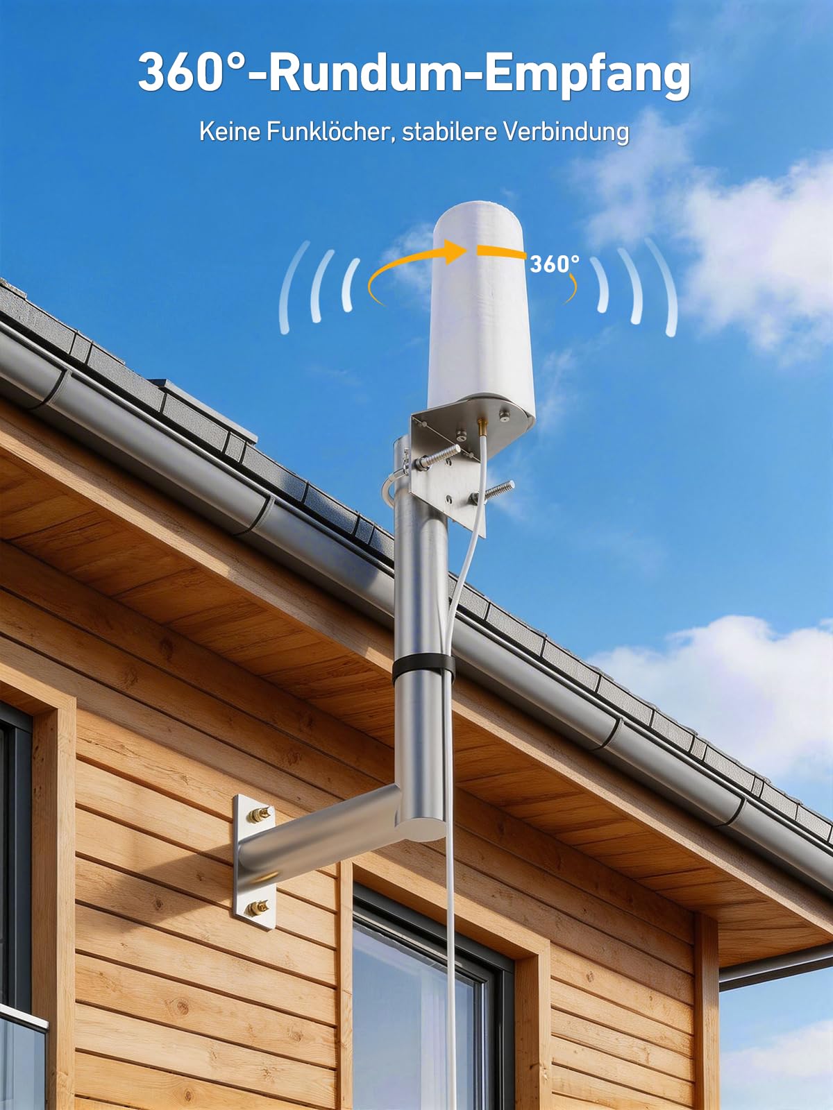 Mobilfunk Signalverstärker für Band 3 und 7, Empfangsverstärker Handy für Haus und Büro, 4G LTE 3G GSM Repeater mit Touch-LCD, Handynetz Verstärker für Alle Deutschen Netzbetreibers