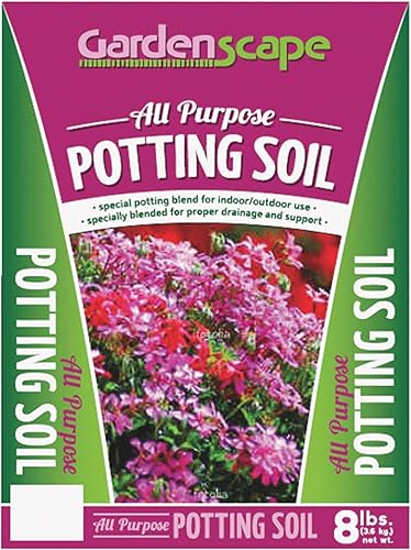 2Charms Gardenscape suelo de maceta para todo tu año para jardinería necesidades y proyectos (1) bolsa de 8.0 lbs incluida para uso en interiores y