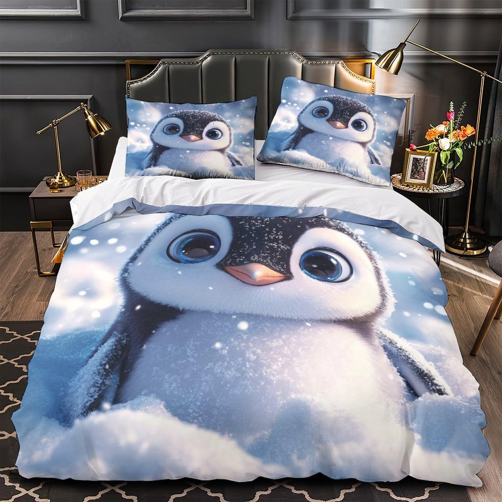 Housse de couette microfibre hypoallergique lit super king
