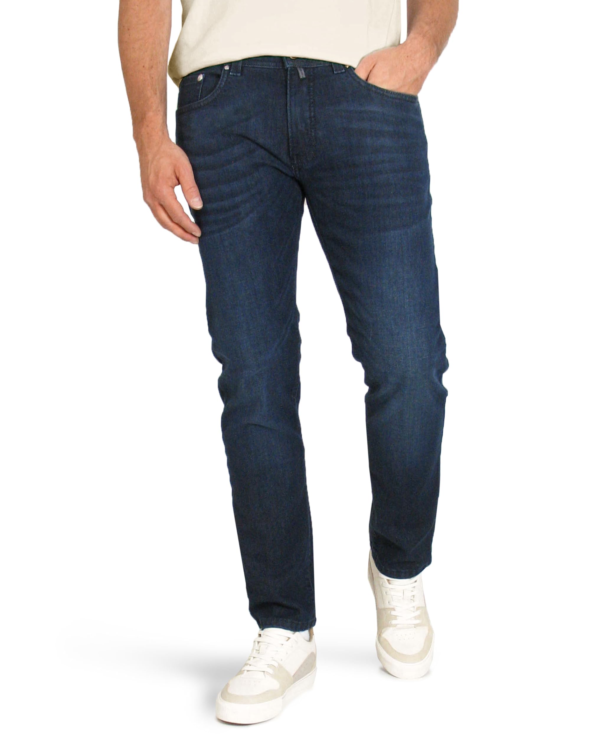 Pierre Cardin Herren Lyon Tapered Futureflex Strech Denim Jeans, Dark Blue Used Buffies