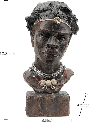 Miniatura 9 de Leekung Estatuas de hombres africanos & Paquete de estatuas de mujeres africanas