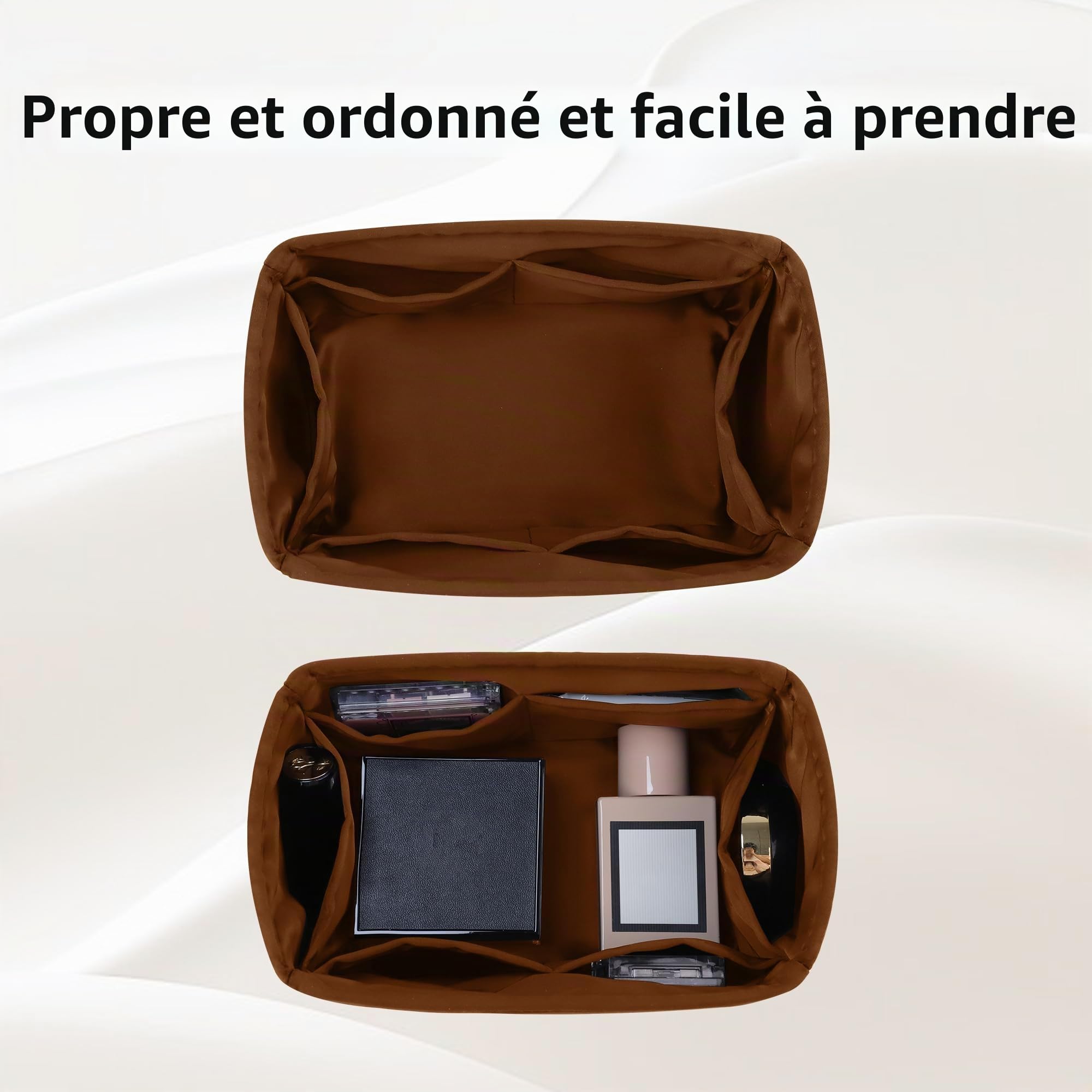 DGAZ Organisateur de Sac en Soie pour LV Speedy (25, Gold)
