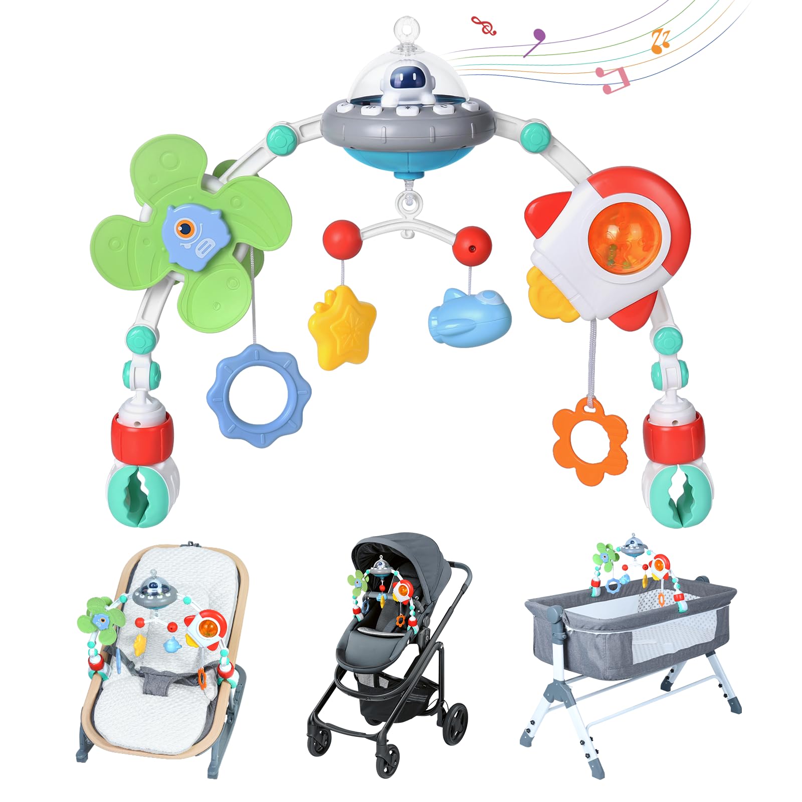 Amazon.com : Orzbow Musical Bassinet Toys for Baby, Adjustable
