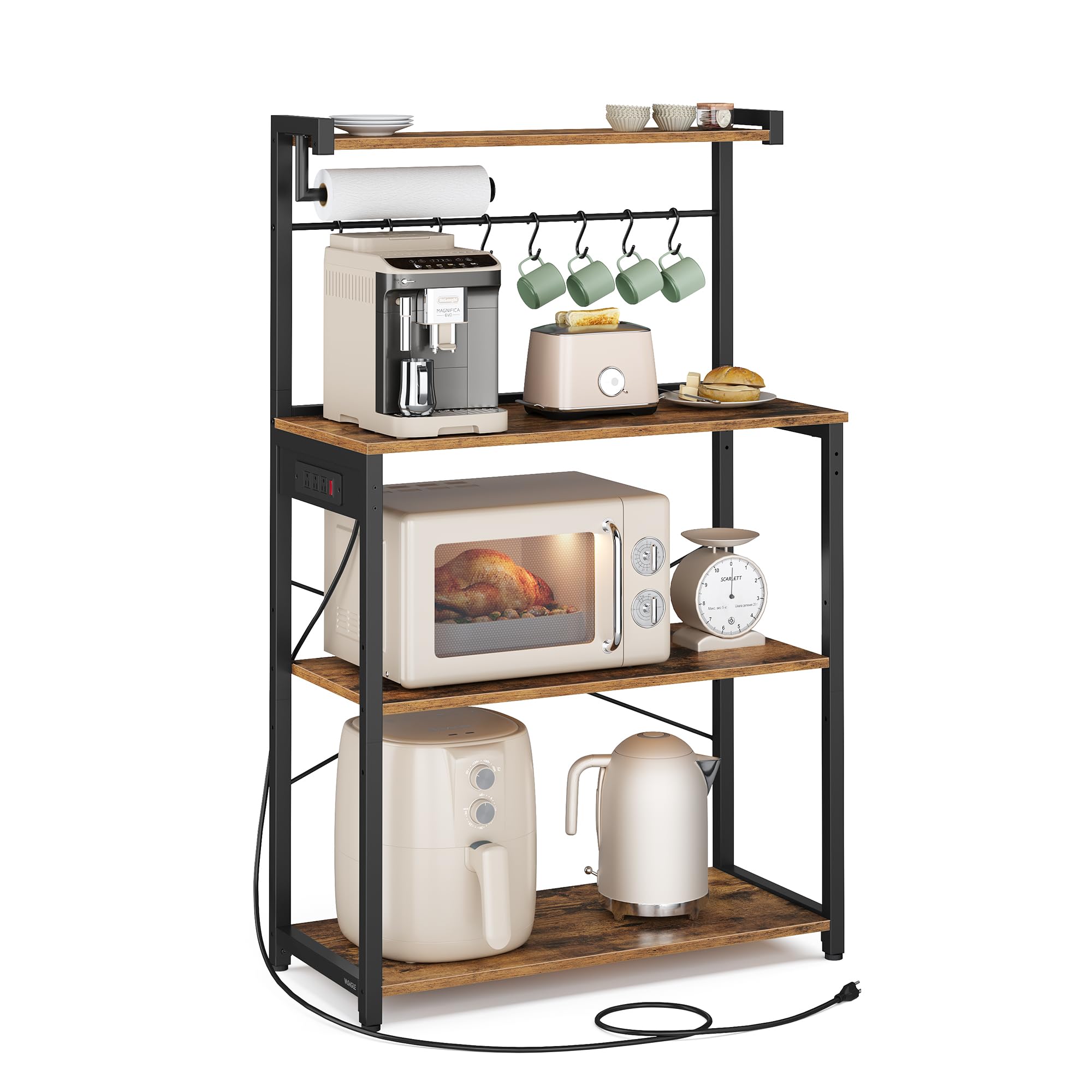 VASAGLE 4-Tier Kitchen Bakers Rack