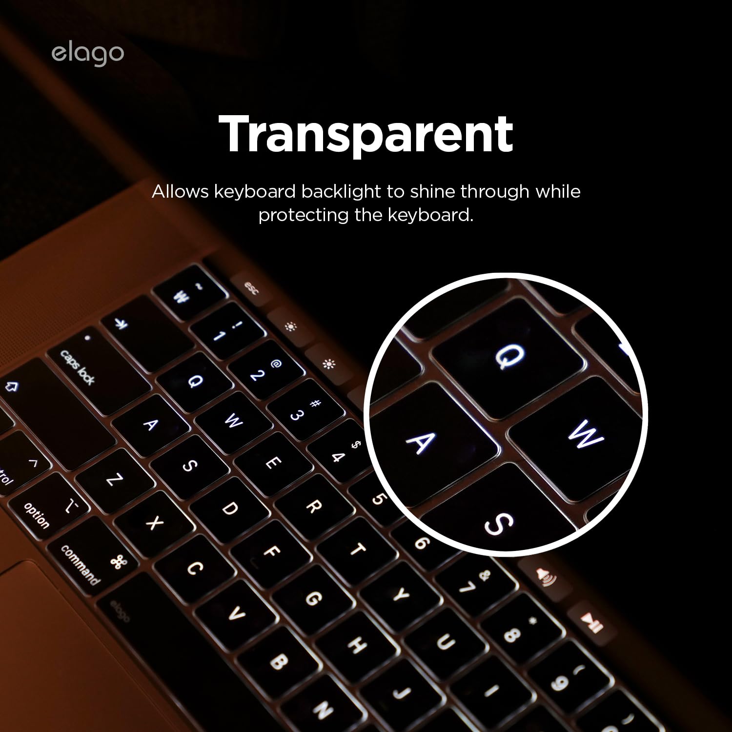 elago Funda de Teclado de TPU Ultrafina Premium Compatible con MacBook Pro (M5/M3/M2/M1) 14"&16", MacBook Air (M5/M2) 13"&15", MacBook Neo (A18 Pro) 13” con Touch ID (Diseño UK/EU)