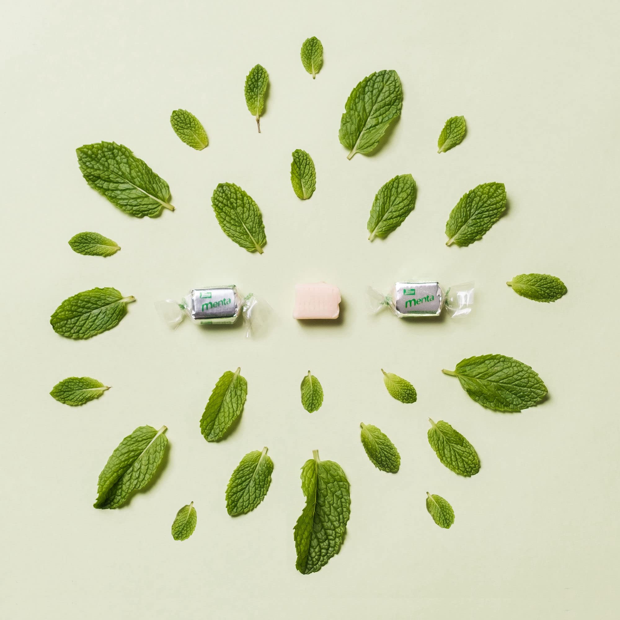 Tirma Caramelos de Menta | Caramelos Masticables de Menta | Caramelos sin Gluten | Bolsa de Golosinas de Menta Blandos | Envasados Individualmente | 125 g