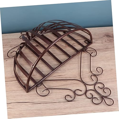 Miniatura 8 de DOITOOL Soporte de maceta de pared de hierro europeo, maceteros grandes semicirculares para barandillas de bronce para montaje en pared