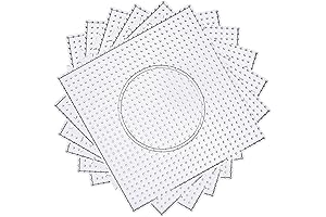 H&W 4PCS 5mm Fuse Beads Boards, Large Clear Pegboards Kits