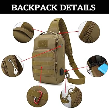 1 Pc Tactical Molle Sac À Dos Sac À Bandoulière Accessoires Sac